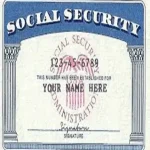 Novelty Social Security Card